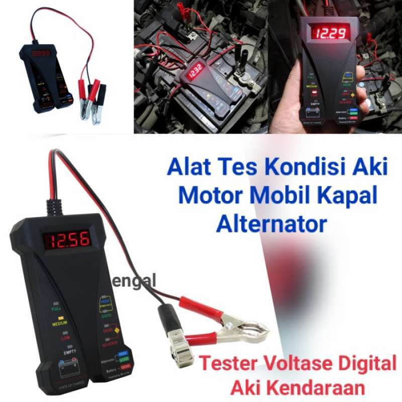 Promo Alat Cek Aki Tester Aki Mobil Motor Digital Baterai Tester