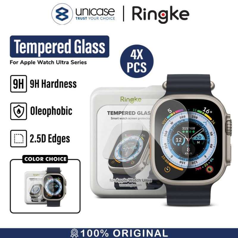 Ringke Apple Watch Ultra 2 / 1 Screen Protector Tempered Glass (4Pack) G4as095