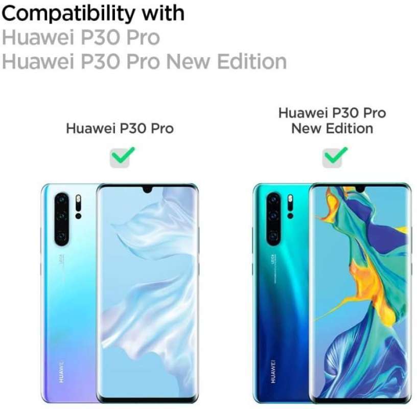 Spigen HUAWEI P30 Pro Tempered Glass Side Glue 1 Pack GlastR Curved - Black L37GL25745