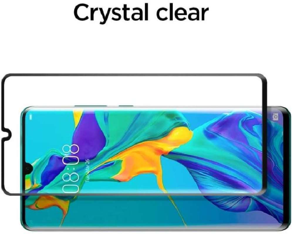 Spigen HUAWEI P30 Pro Tempered Glass Side Glue 1 Pack GlastR Curved - Black L37GL25745