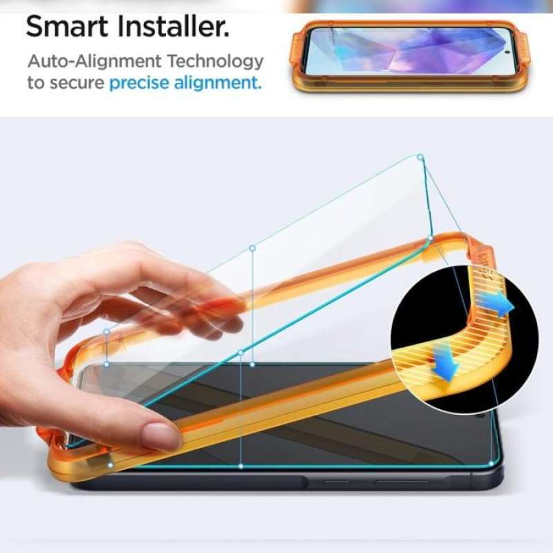 Spigen Galaxy A55 5G Tempered Glass Glas.tR AlignMaster (2Pack) - Transparency AGL07775