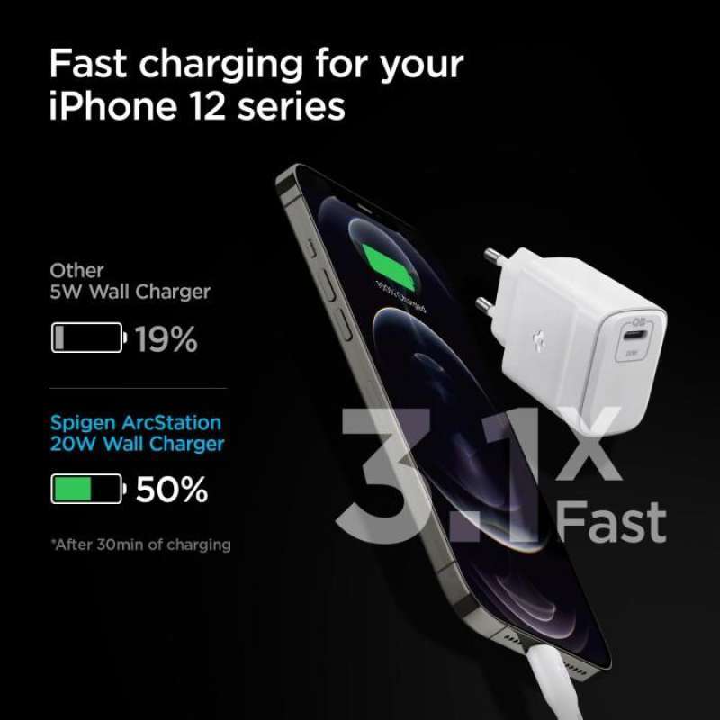 Spigen Wall Charger 20W 1C ArcStation Pro - White PE2011 ACH02205