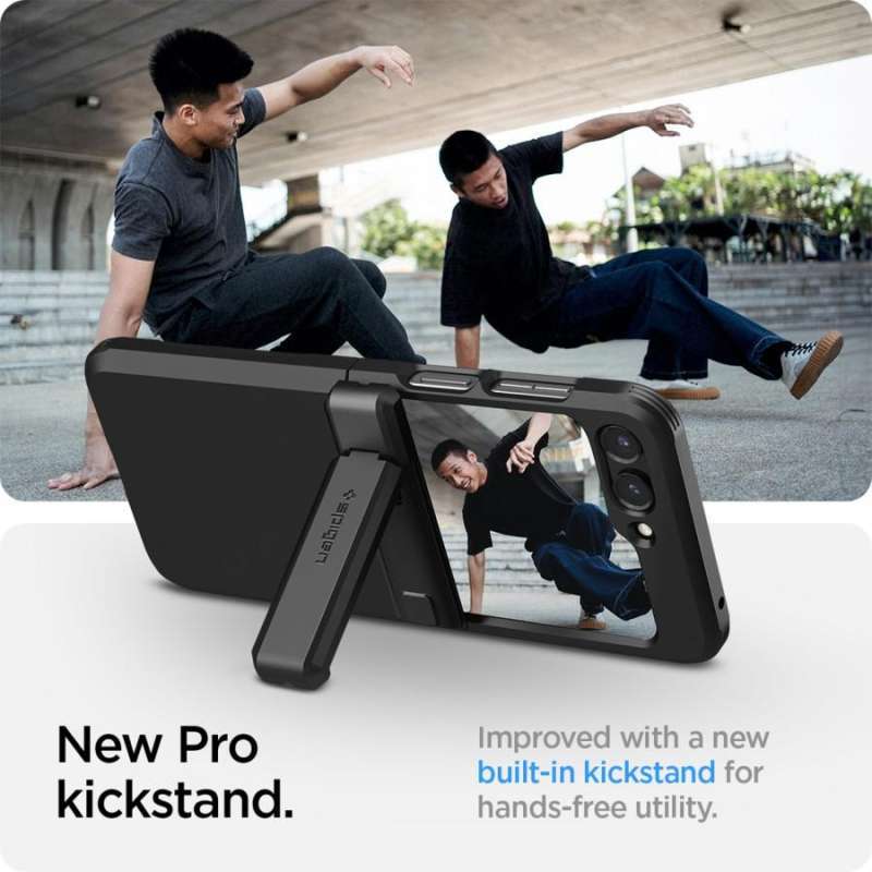 Spigen Galaxy Z Flip 5 Case Stand Tough Armor - Black ACS06227