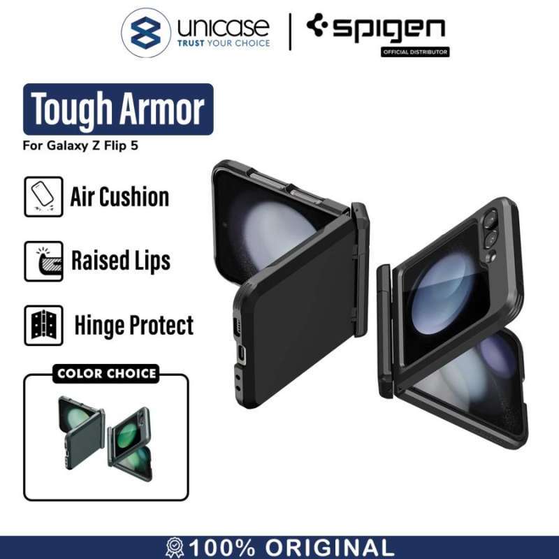 Spigen Galaxy Z Flip 5 Case Stand Tough Armor - Black ACS06227