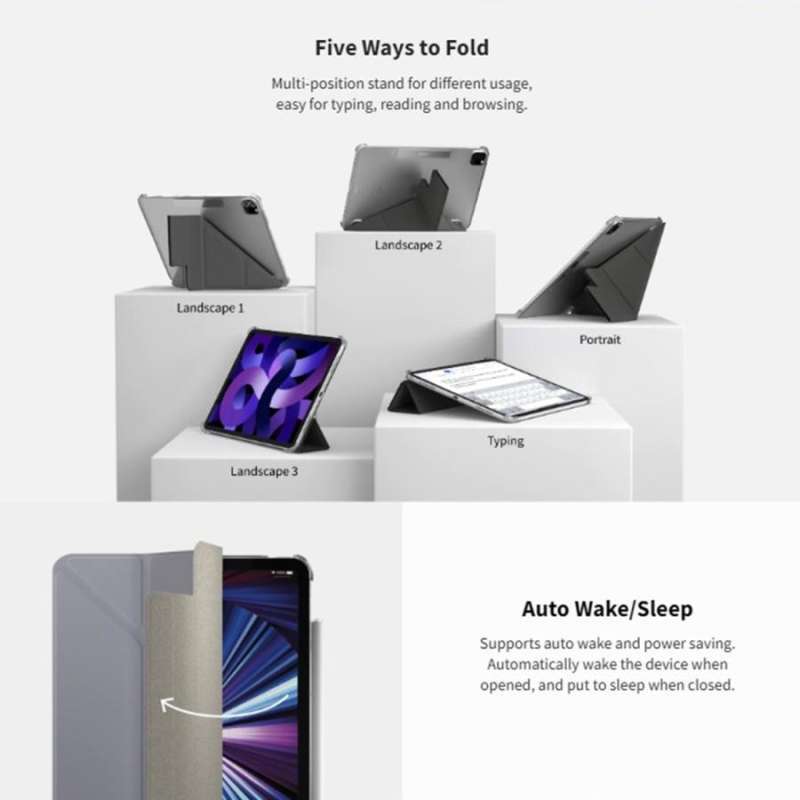 Case iPad Pro 11/Air 5/4 10.9 2022 SwitchEasy Origami Stand Flip Cover