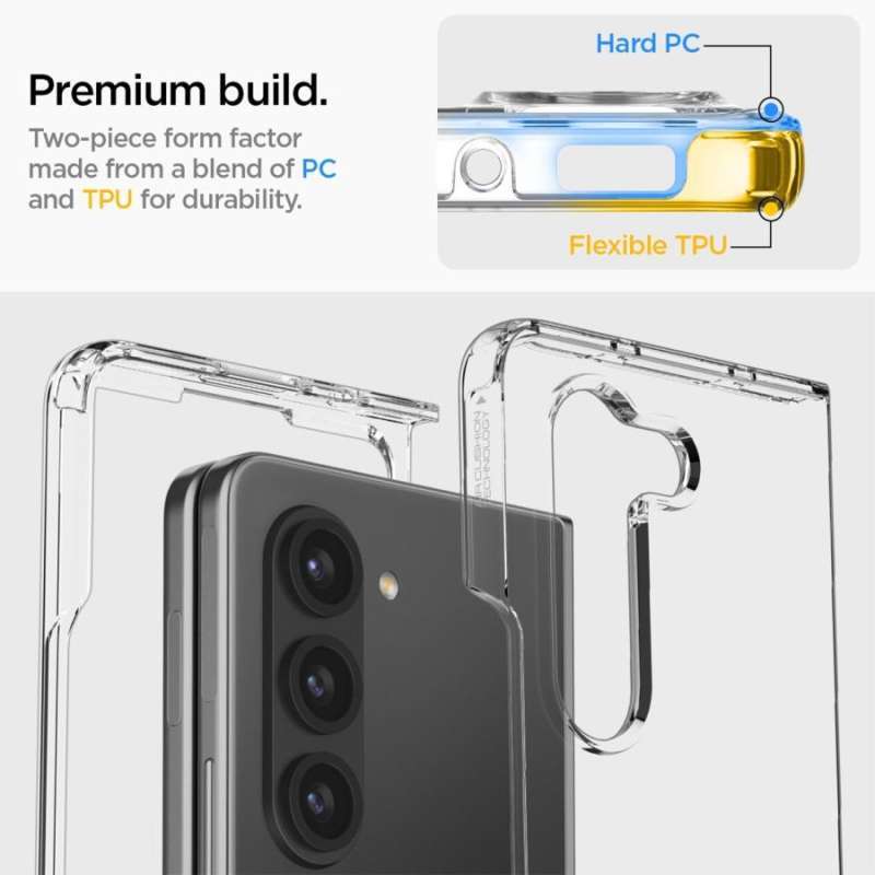 Spigen Galaxy Z Fold 5 Case Ultra Hybrid - Crystal Clear ACS06221