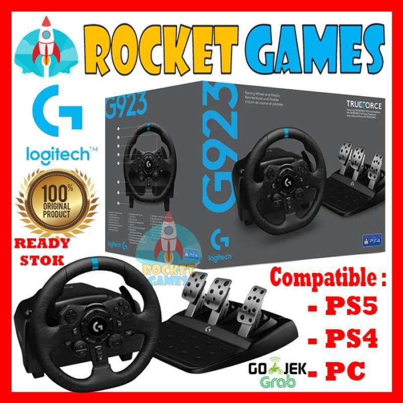 Jual Logitech G923 Trueforce Sim Racing Wheel Pedals Ps5 / Ps4 / Pc Di ...