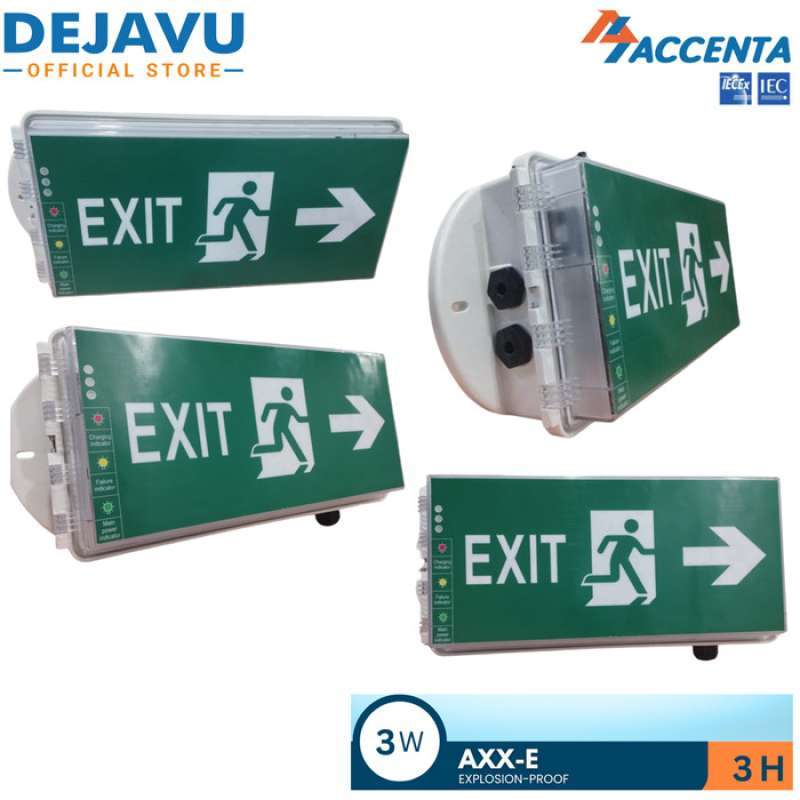 Lampu Exit Led Jual Lampu Exit Led Accenta Axx-e Explosion Proof - 3w - 3hours Di ...