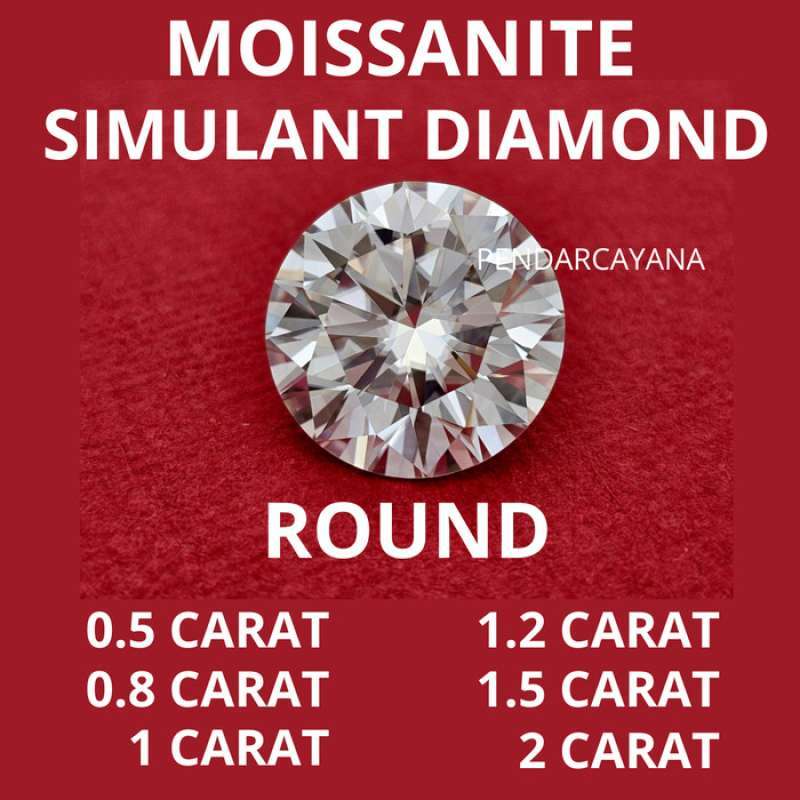 Jual Batu Permata Moissanite Simulant Diamond 0.5 Carat 2 Carat Bulat Pcs 2 Carat Di Seller Kingyo Cengkareng Timur Kota Jakarta Barat Blibli