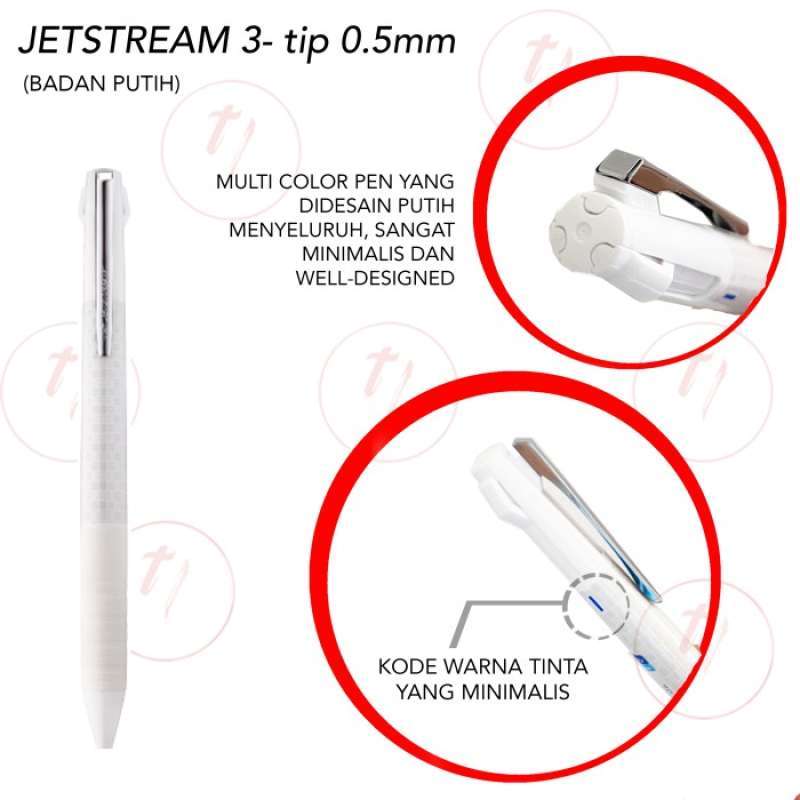 Jual Uni Jetstream Slim Compact 3 Colors Multipen 0.5 Mm Sxe3jss05
