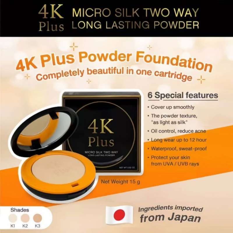 Jual Bedak Lasting Two Way Powder 4k Plus Thailand Plus Micro Silk ...
