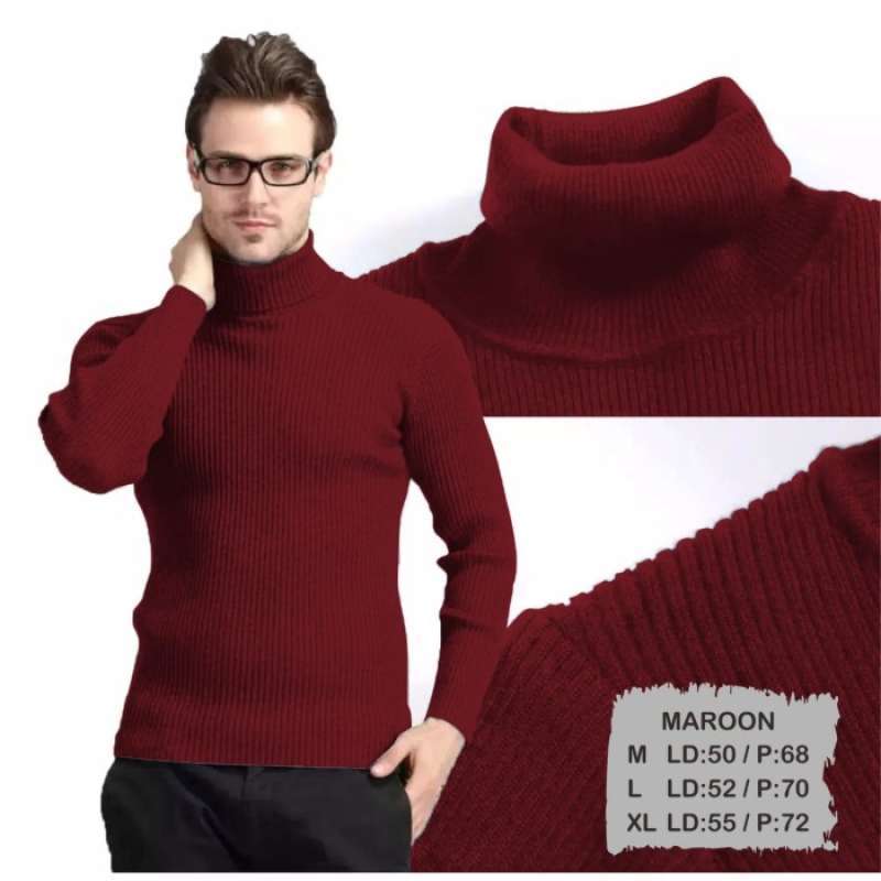 Kaos turtleneck pria store
