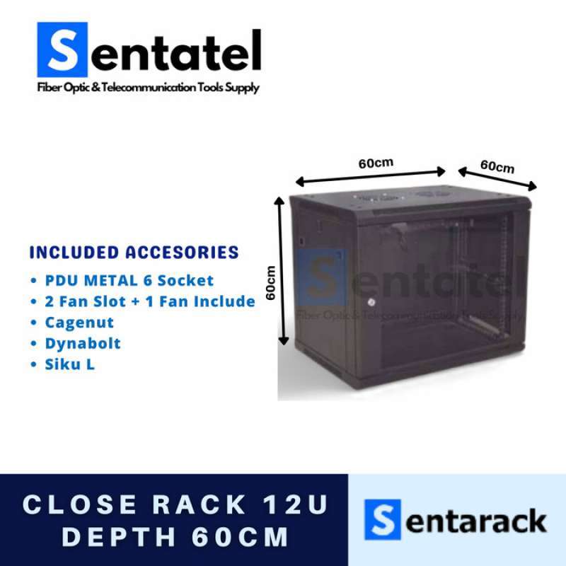 Promo Close Rack 12u / Rack Server 12u Depth 60 Cm Diskon 23% Di Seller ...