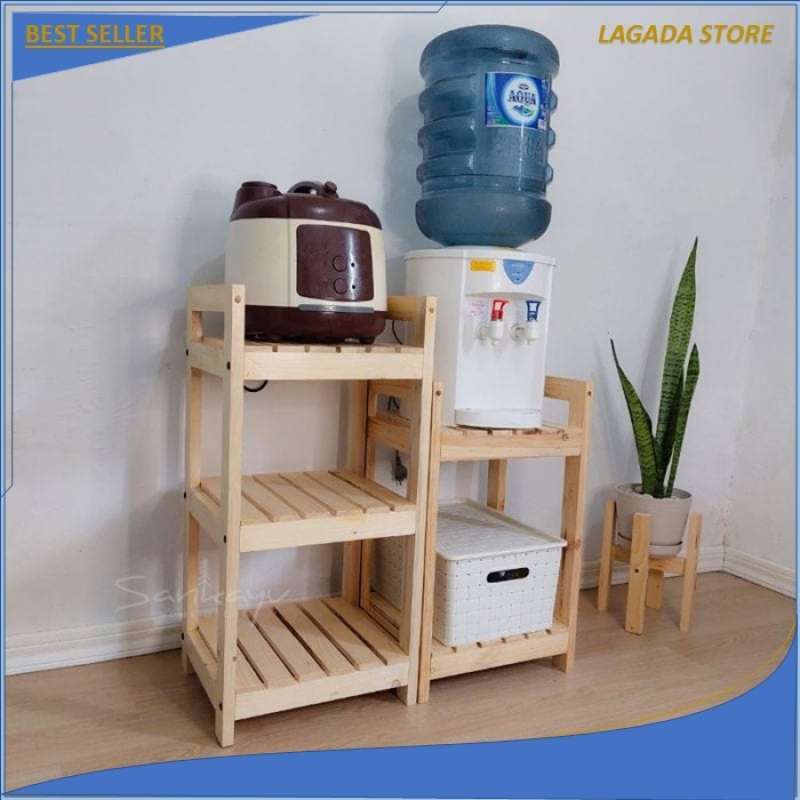 Jual Rak Rice Cooker Dan Dispenser 2 Susun Serbaguna Kayu Jati Belanda ...