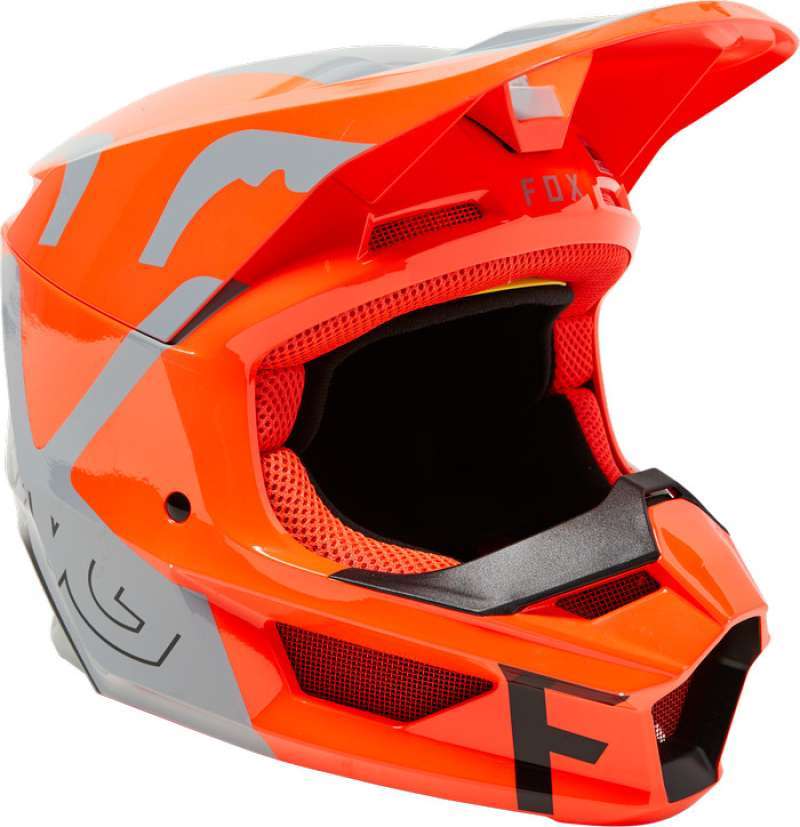 FOX Racing Youth V1 Skew Helmet, ECE [Steel Grey]