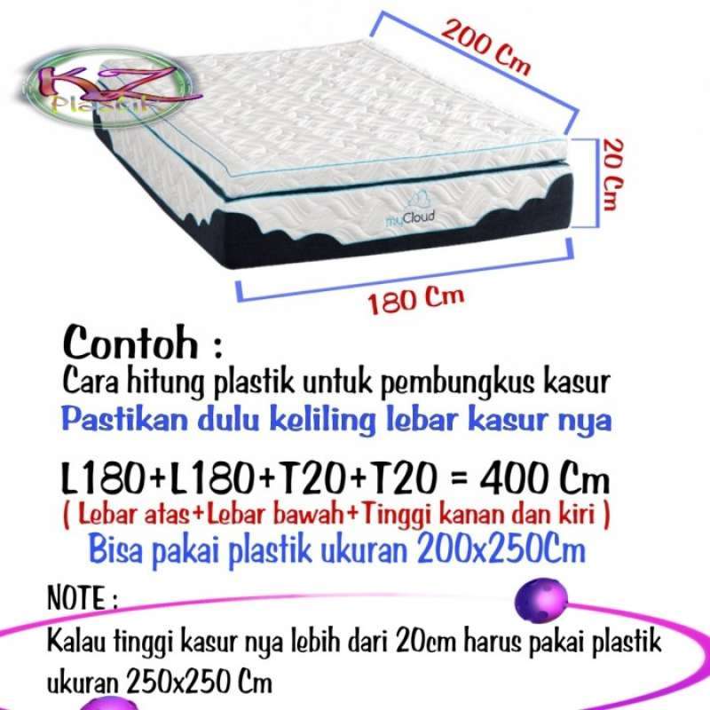 Jual Plastik Pembungkus Kasur Spring Bed 250 X 250 Cm / Plastik Pe ...