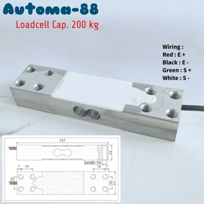 Jual Loadcell 200 Kg Load Cell 200kg Sensor Timbangan Digital Weighing ...