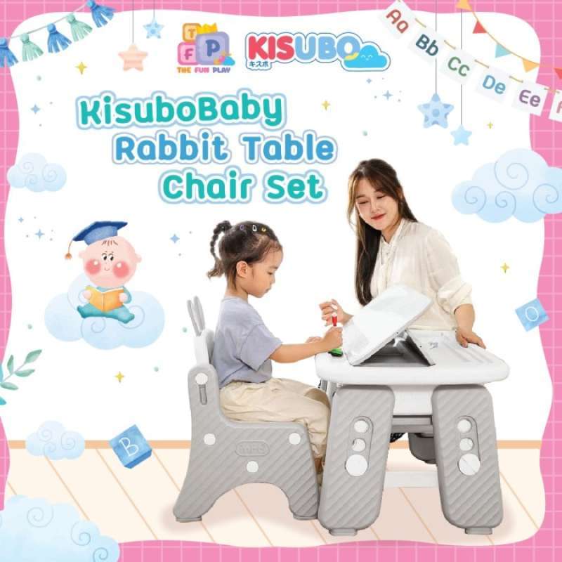 Promo Thefunplay Rabbit Table Chair Set Meja Belajar Anak Baru - Kb-305 ...