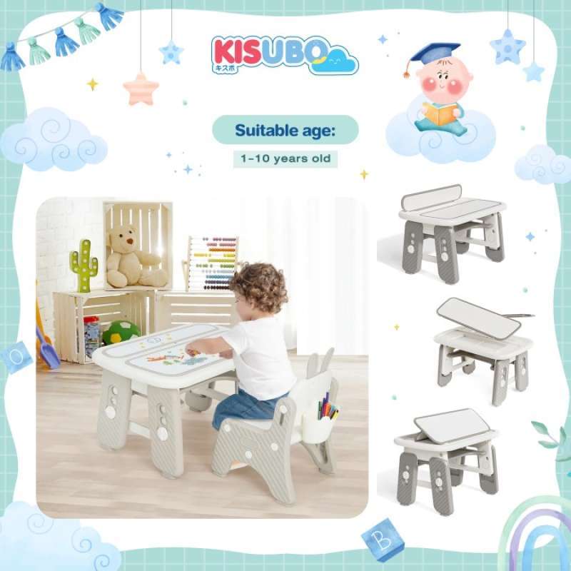 Promo Thefunplay Rabbit Table Chair Set Meja Belajar Anak Baru - Kb-305 ...