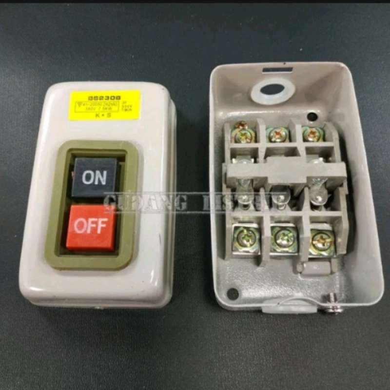 Jual Push Button Switch Saklar Mesin Tekan On Off 3 Phase 500v 7.5kw Di ...