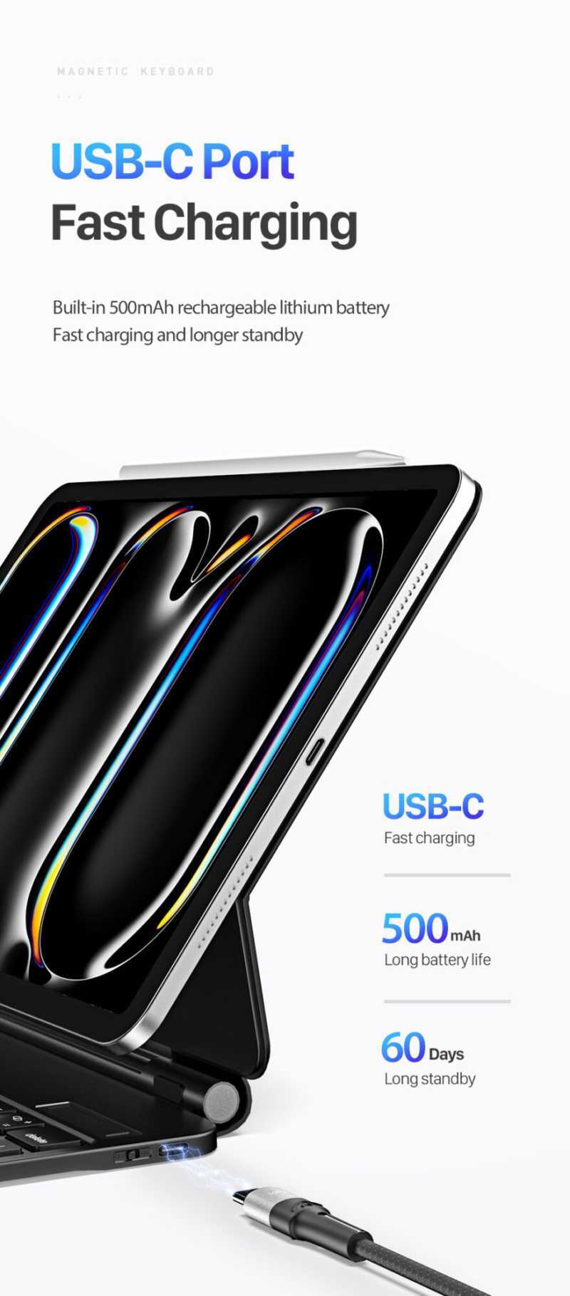 Keyboard Usb C Ipad Magic Keyboard Charger Doqo Aluminum Magic