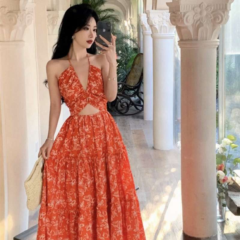Korean orange dress shop