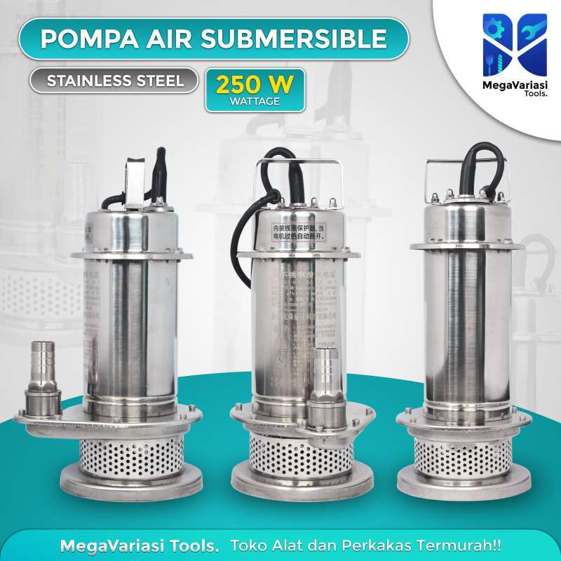 Jual Pompa Celup Air Kotor Otomatis 250watt 370watt Stainless Steel