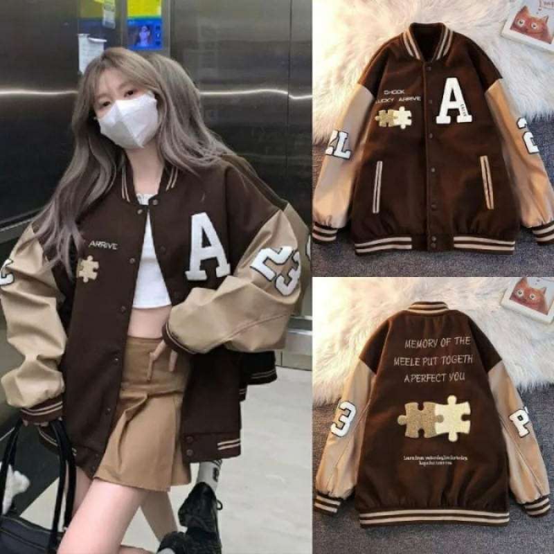 Jual Puzzle A Chock Jaket Baseball Varsity Wanita Jacket Bomber Korea Style Di Seller Winter Cengkareng Timur Kota Jakarta Barat Blibli
