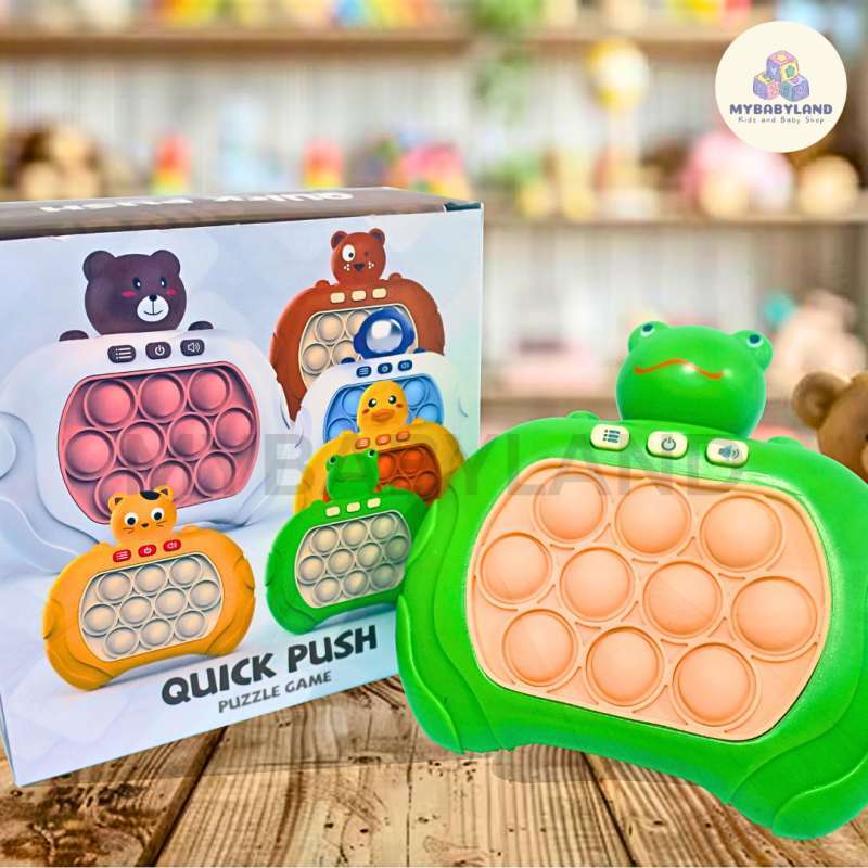 New Pop It Push Bubble Game Challenge Fidget Toys Mainan Pop It  Elektronik Quick Push Puzzle Quick Push Bubble Game Challenge Mainan  Keluarga