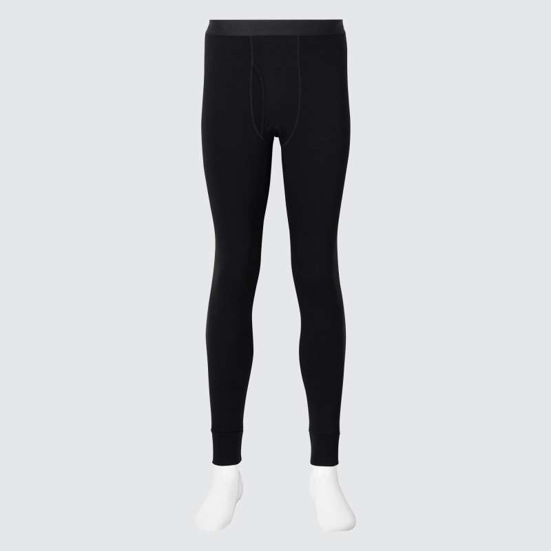 UNIQLO Celana Long John Tights Pria Heattech Ultra Warm Black