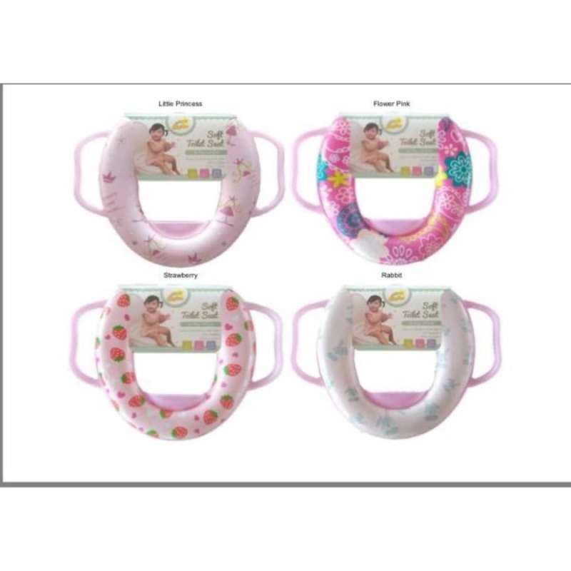 Babyhug Soft Potty Seat With Handle Star Print - Pink