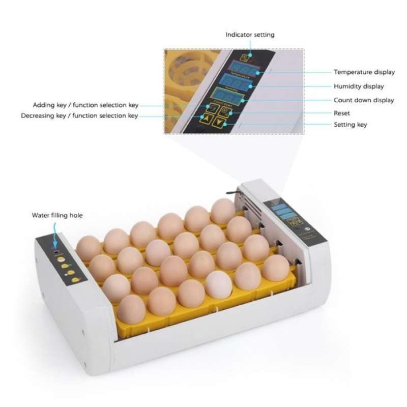 Promo Incubator Telur Hhd Ew9-24s Fully Automatic Control 24 Egg ...