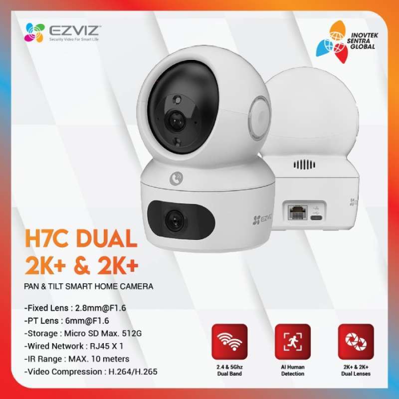 EZVIZ H7c 2K Dubbele lens - Volledige dekking met twee lenzen H7c 2K