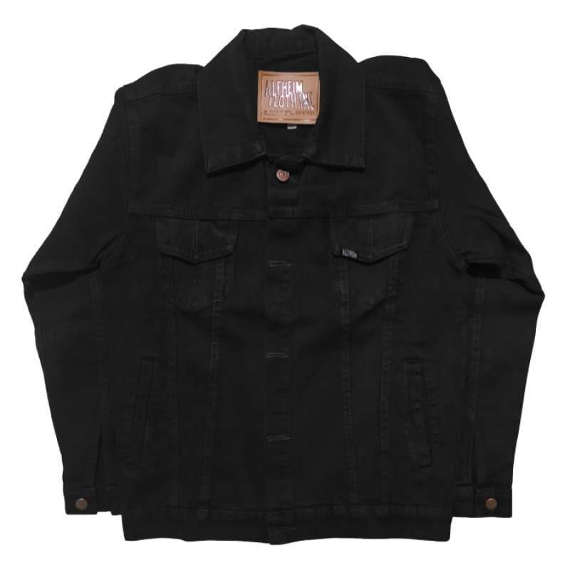 Jual Alfheim Cloth.inc Jaket Jeans Denim Full Black Reguler Jacket Denim Di Seller Wd store Kp. Utan Rt 10 09 No. 98. Cengkareng Timur masuk Dari Gang Samping Skolahan Min 7 Sampe Mentok