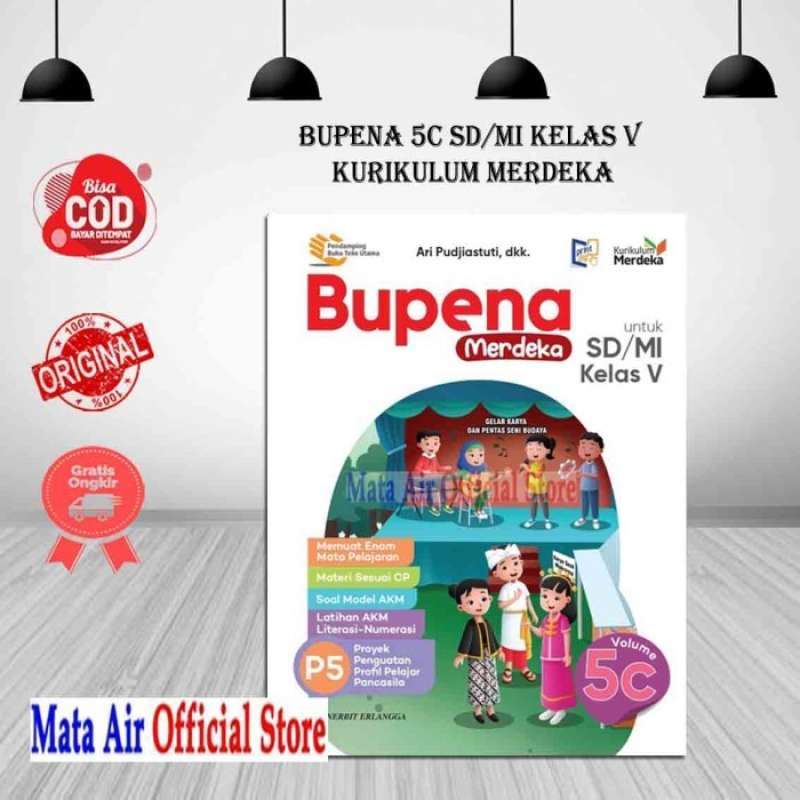 Jual Asli Original Bupena 5a 5b 5c 5d Sd/mi Kelas V Kurikulum Merdeka ...