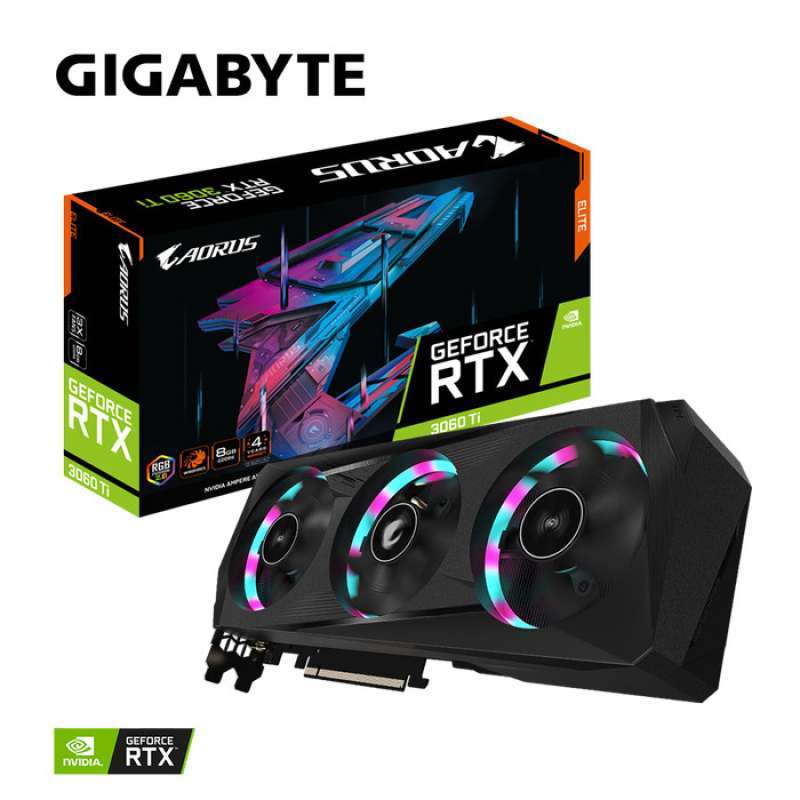 Carte Graphique Nvidia GeForce RTX 3060 Ti Aorus Elite - Occasion