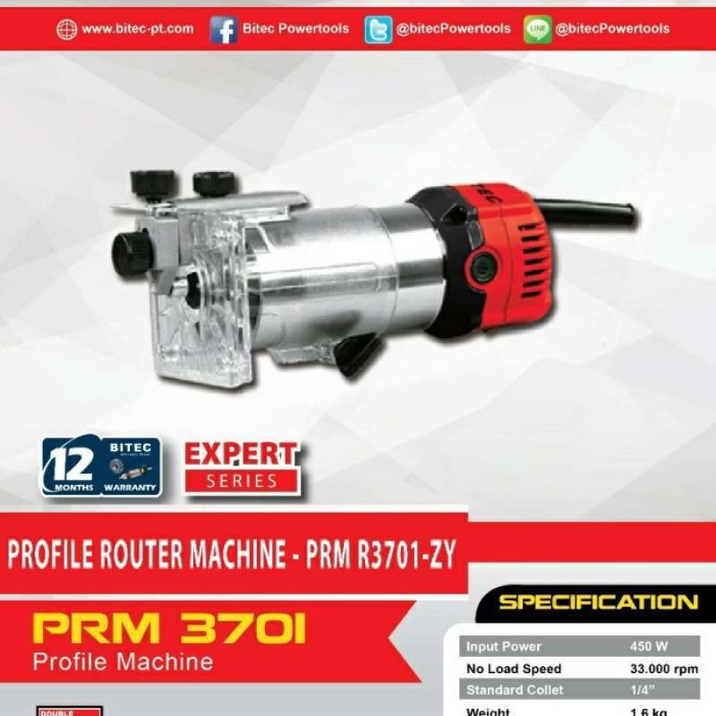 Promo Bitec Mesin Trimmer Prm3701/ Mesin Fil/ Router Prm 3701 Diskon 23