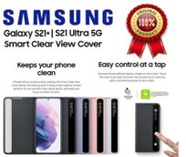 Promo Original Samsung S21 S21 S21 Ultra Smart Clear View Cover Diskon 
