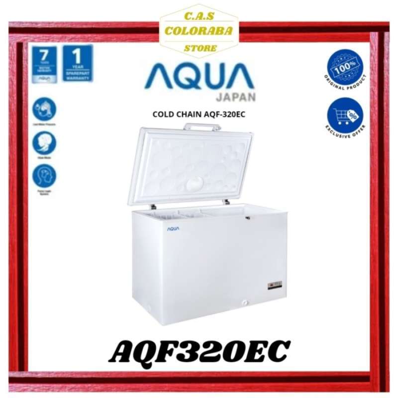 Promo Chest Freezer Aqua Aqf320ec Freezer Box 306 L Aqf320 Aqf 320 Ec ...