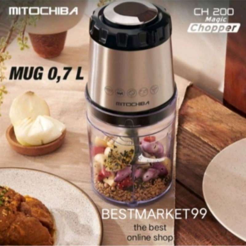 Jual Mitochiba Chopper Ch 100 / Ch 200, Mesin + Mug 0,7 L + Pisau ...