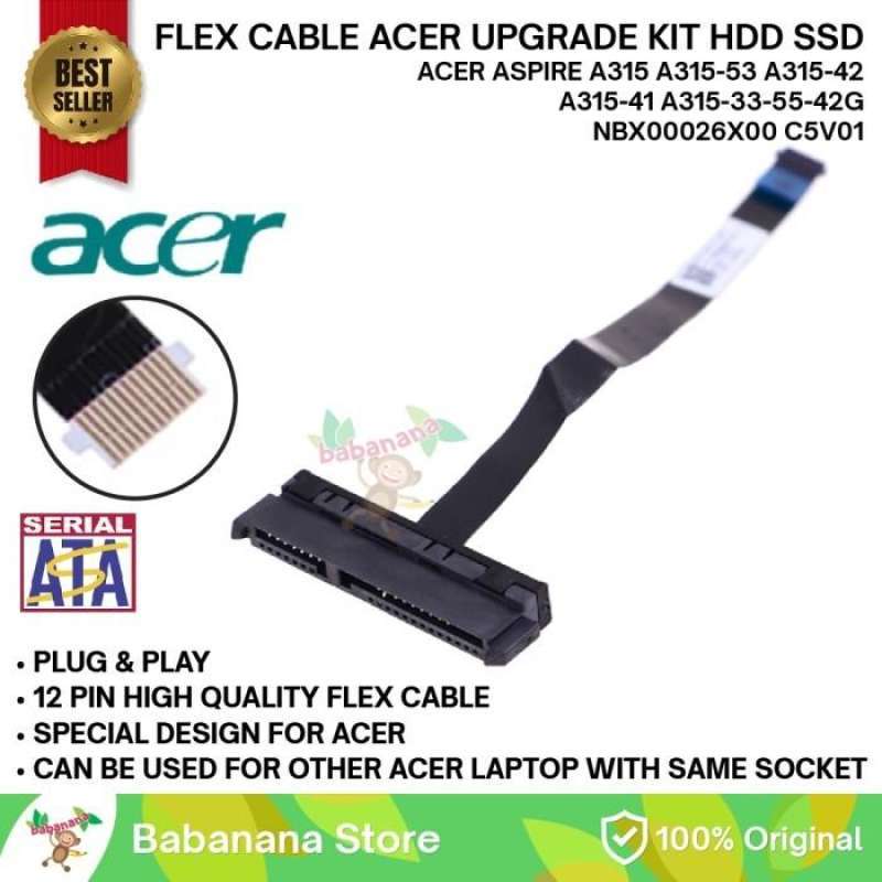 12 Pin Acer Aspire A315 Kabel Konektor Connector SSD HDD SATA FLEX