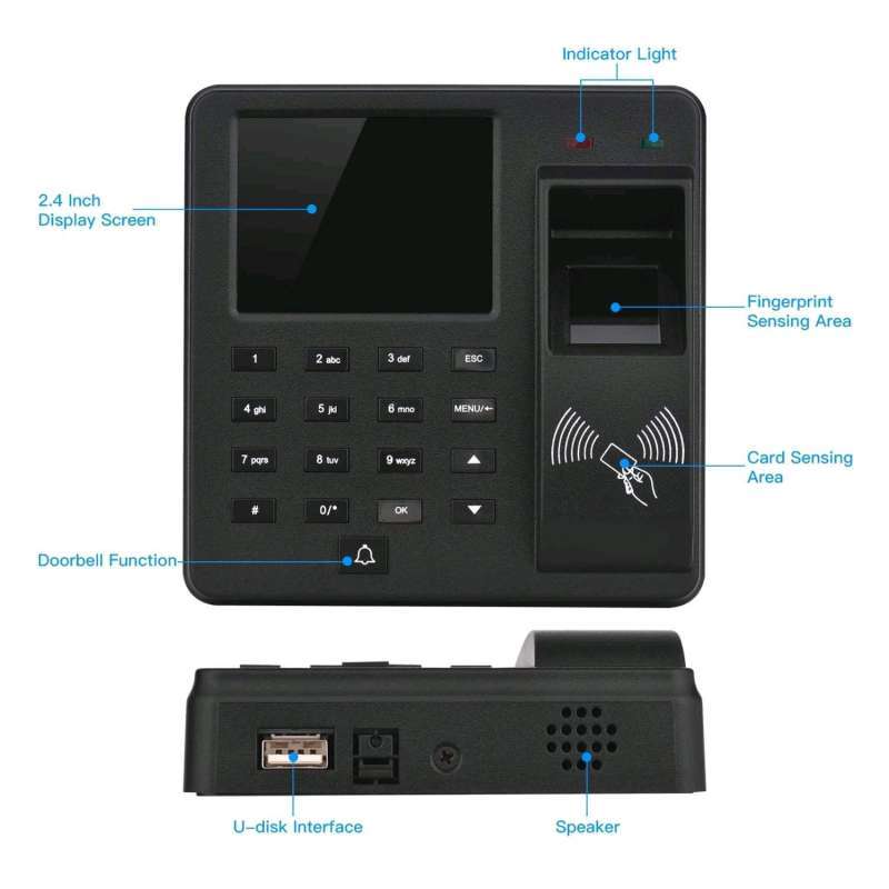 Jual Aibecy Mesin Absen Sidik Jari Attendance Fingerprint Id Card - M10 ...