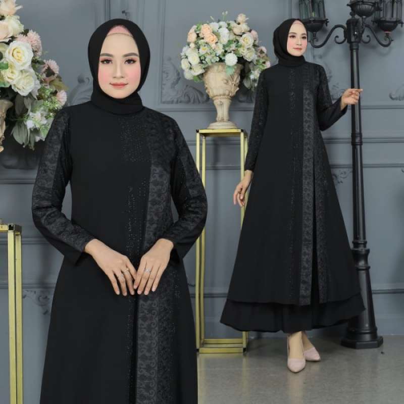 gamis hitam mewah