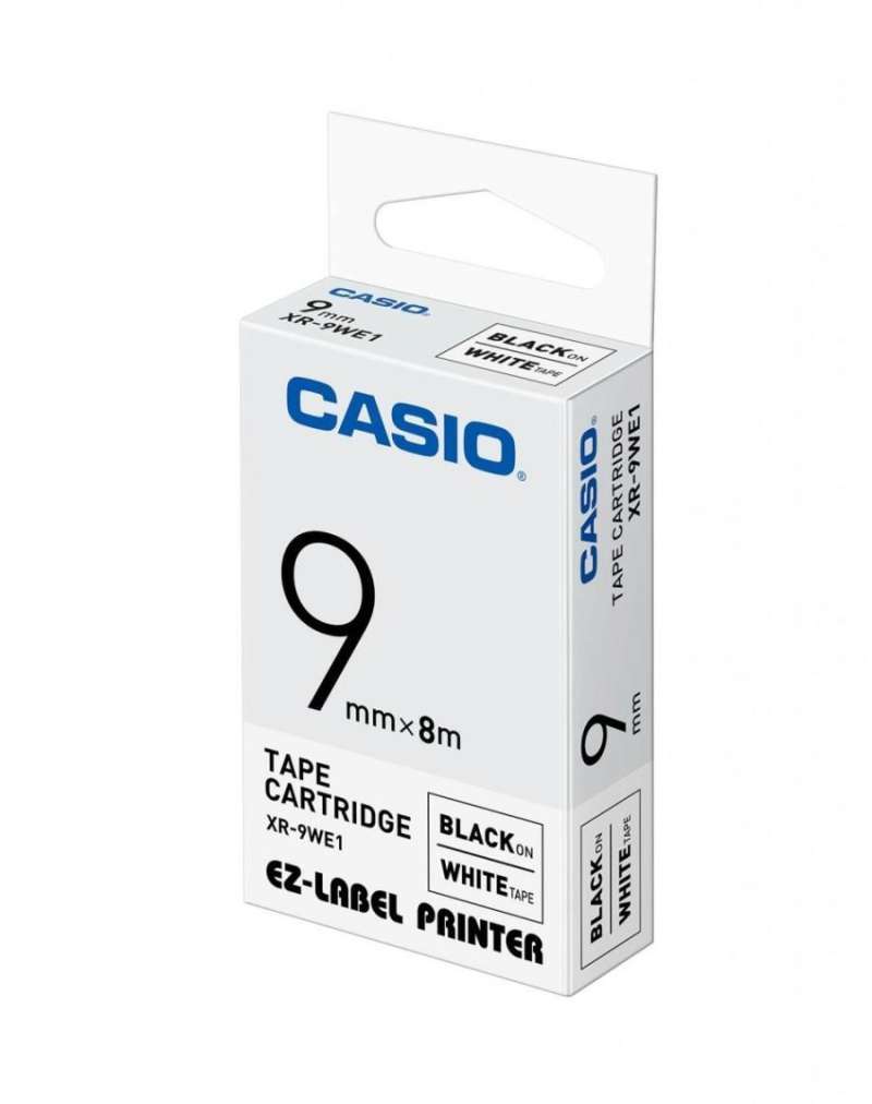 Label Printer Pita Printer Casio XR-9WE1 6mm Black Ink White Tape