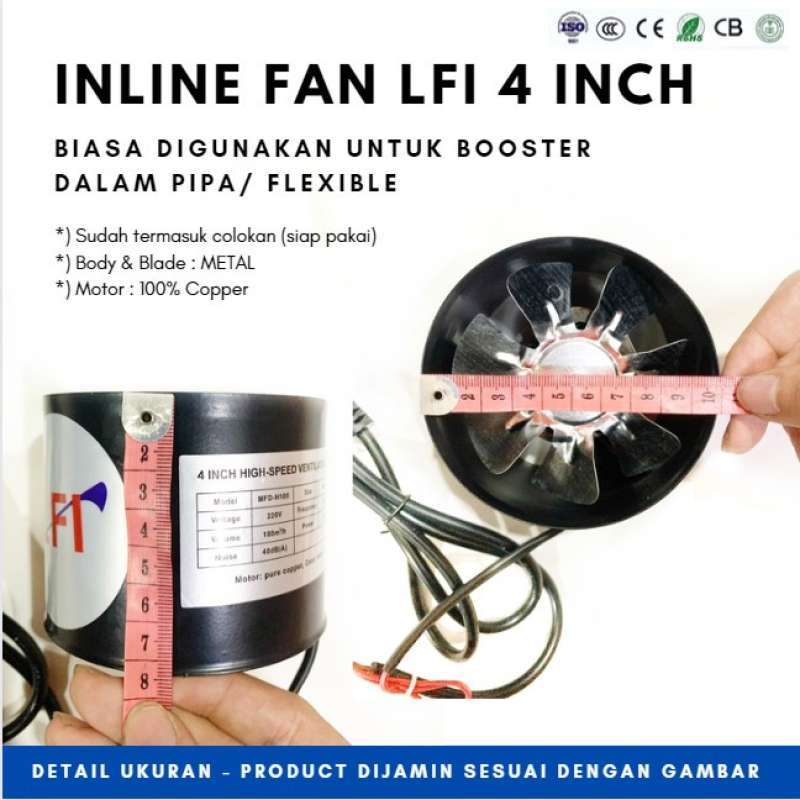 Promo 4 Inch Mini Inline Fan/ Booster Fan/ Air Duct Fan/ Exhaust Fan ...