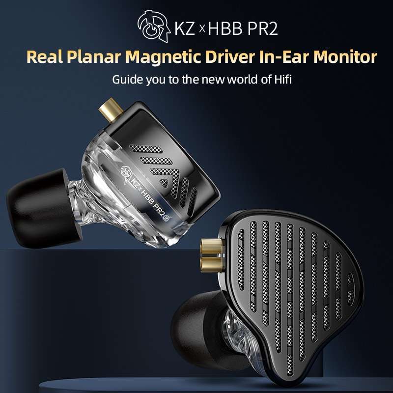 KZ X HBB PR2 Planar Magnetic Driver In Ear Monitor Earphone Metal with Mic  Knowledge Zenith Headset Planar