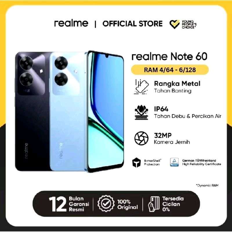 Jual Realme Note 60 4/64 | 6/128 Garansi Resmi Realme Di Seller 58