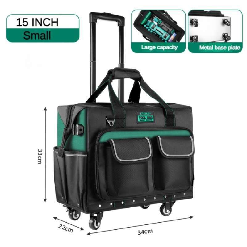 Jual Greener Wheel Trolley Tool Bag Tool Box Professional