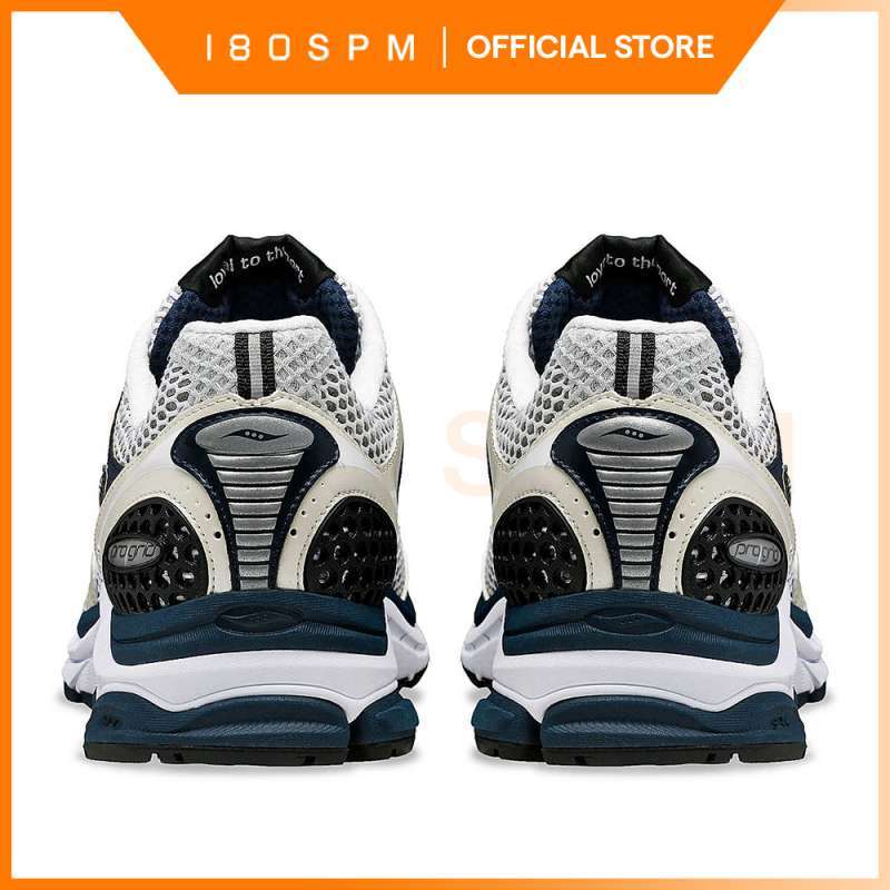 SAUCONY ProGrid Triumph White Navy Sepatu Lifestyle Pria dan  Wanita