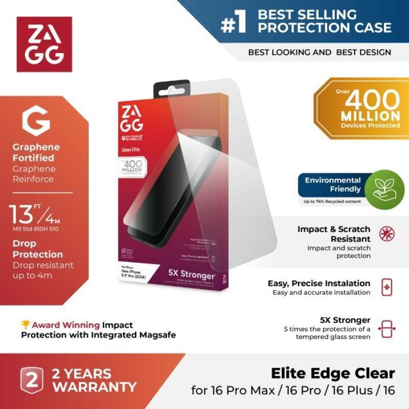 Jual Zagg Tempered Glass Elite Privacy iPhone 16 Pro Max 16 Pro